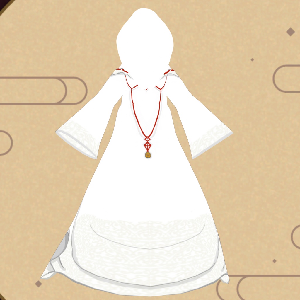 【VRoid】白無垢/6点SET/White KIMONO SET