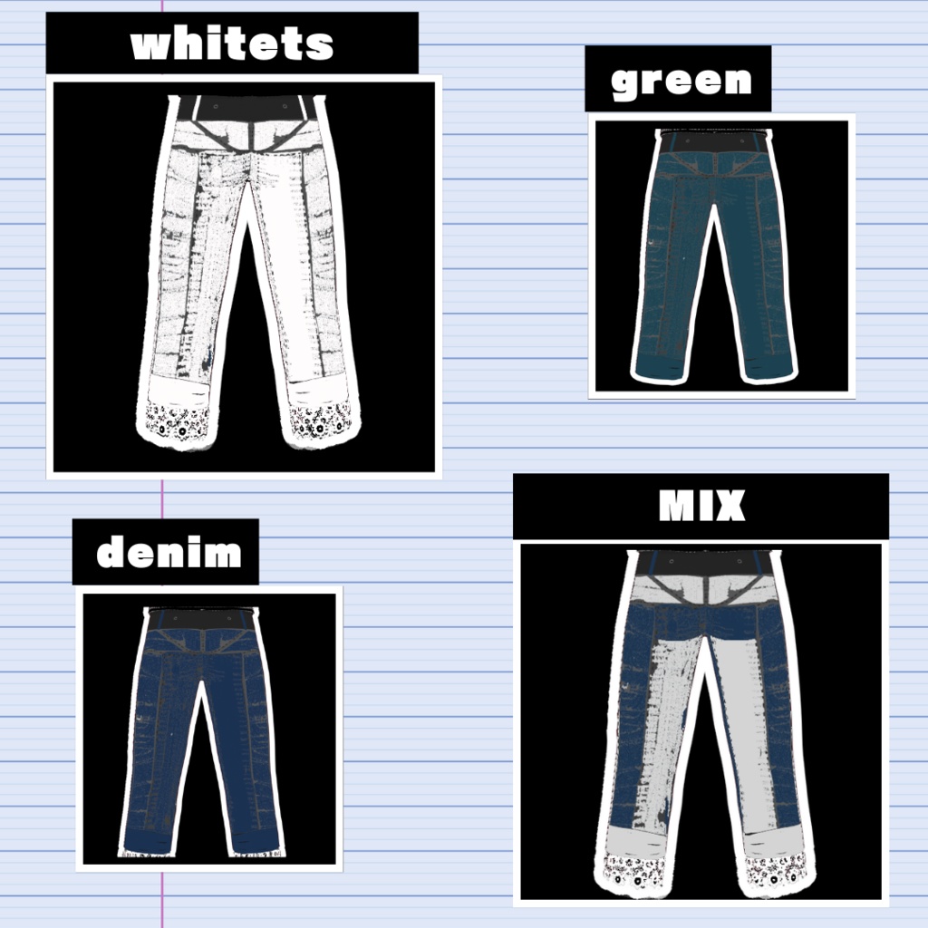 【VRoid】レースセット/camisole/pants