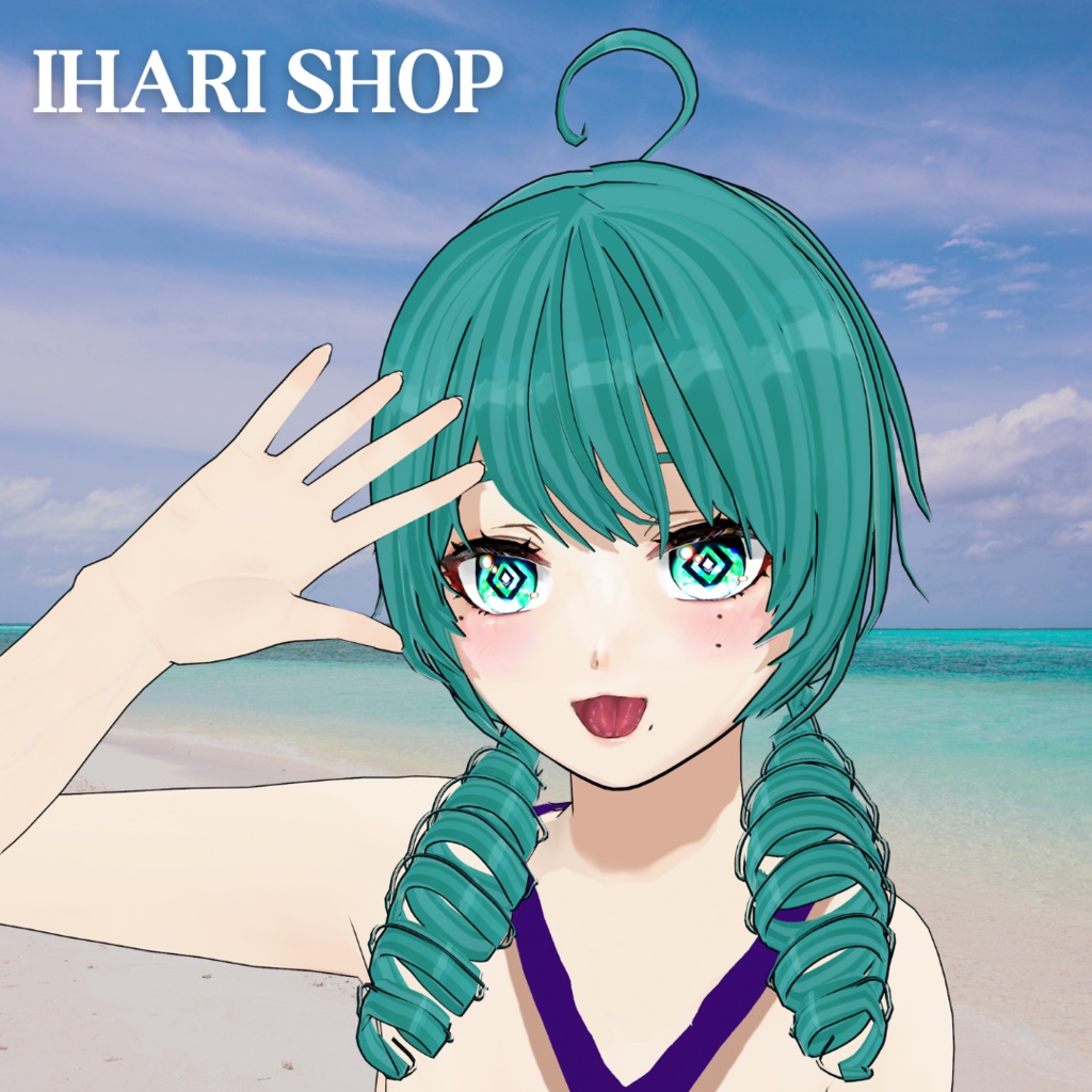 【VRoid】縦ロールツインテ ヘアプリセット/spiral curls twin taels/hair preset