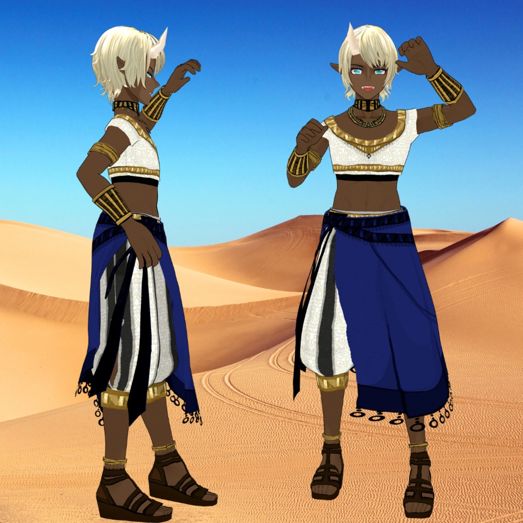 【VRoid】エスニック衣装/Ethnic 6点Set/texture file付