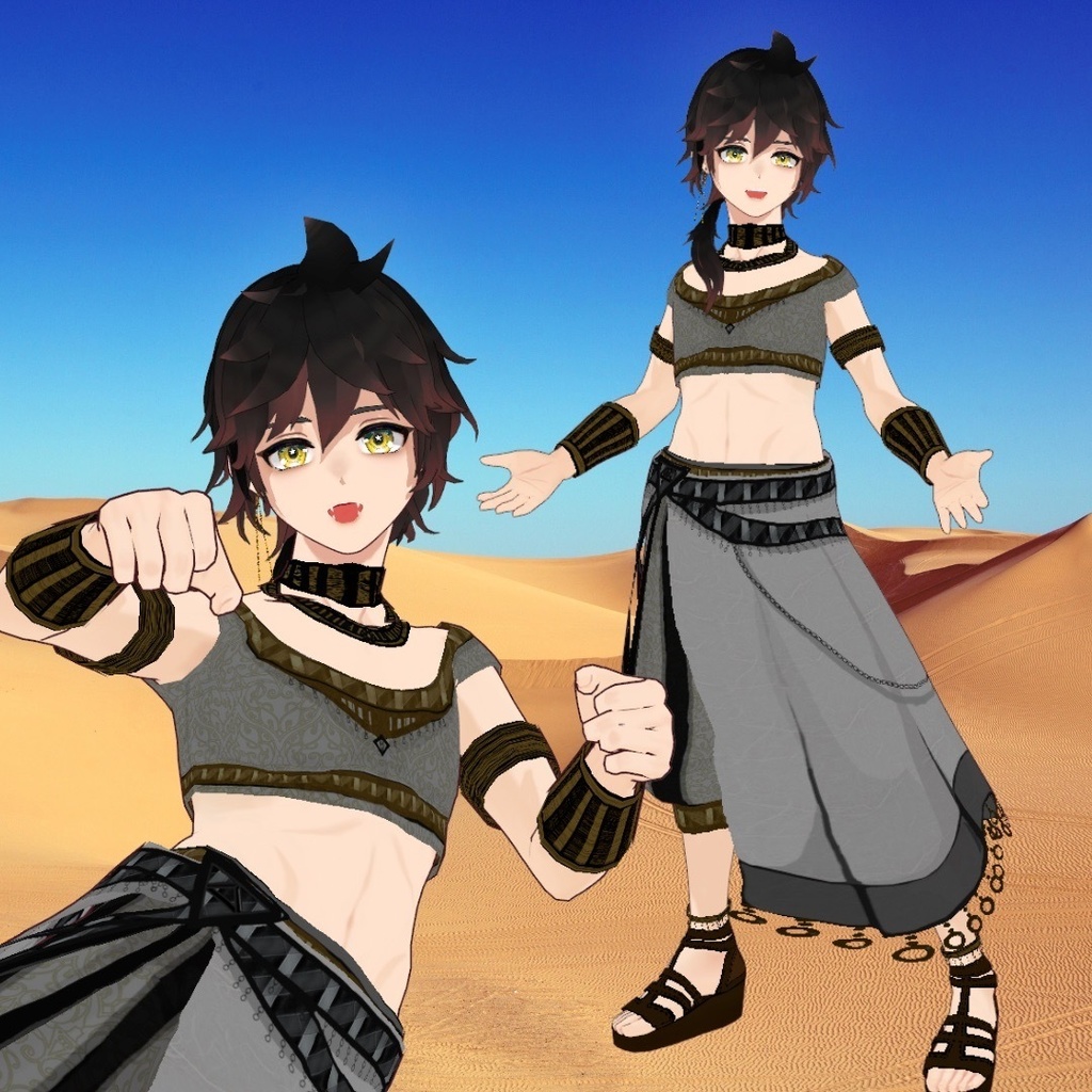 【VRoid】エスニック衣装/Ethnic 6点Set/texture file付