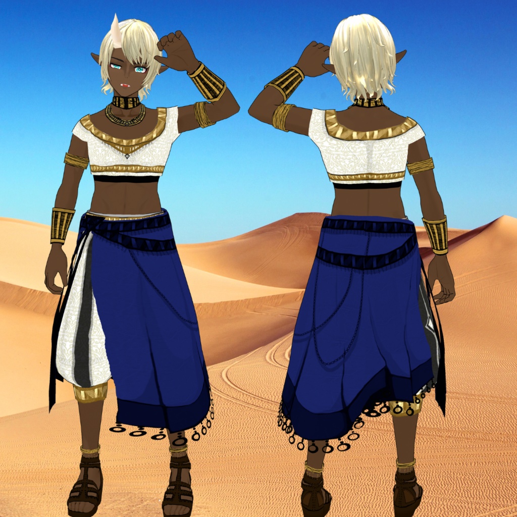 【VRoid】エスニック衣装/Ethnic 6点Set/texture file付