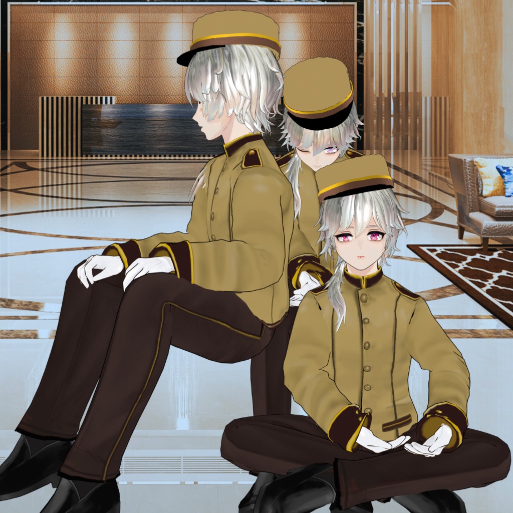 【VRoid】Hotelier Clothing/ホテルマン衣装5点SET