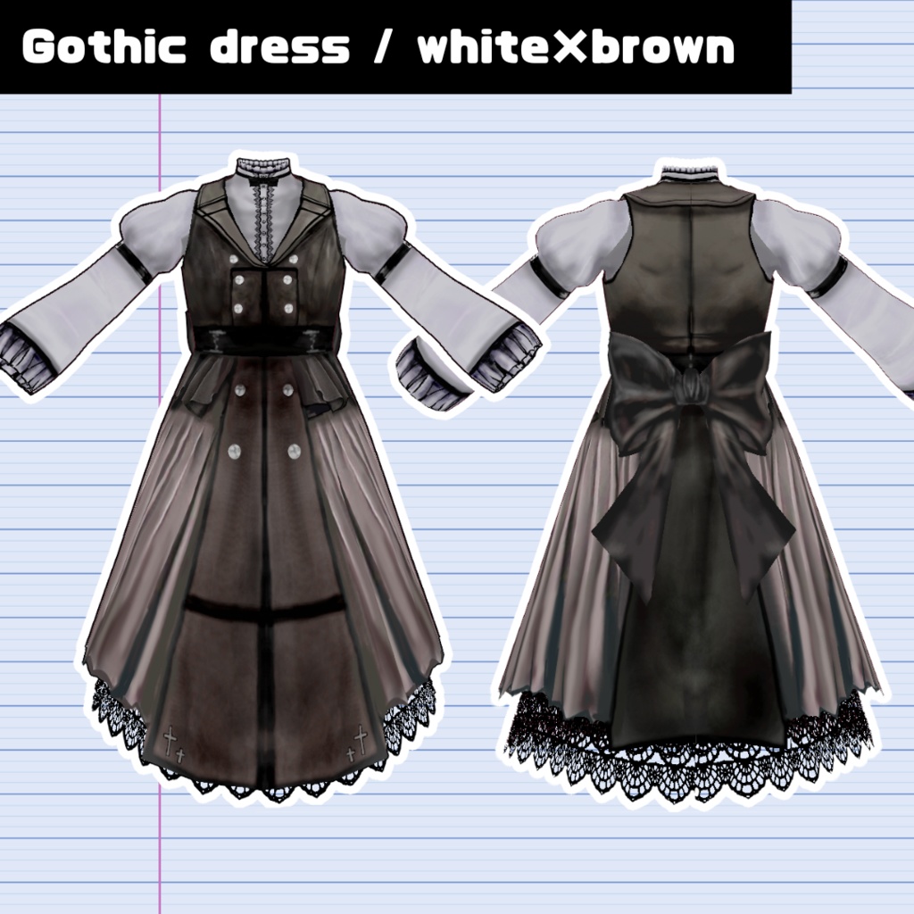 VRoid】Gothic dress/5点SET - ihari shop(ihari工房) - BOOTH