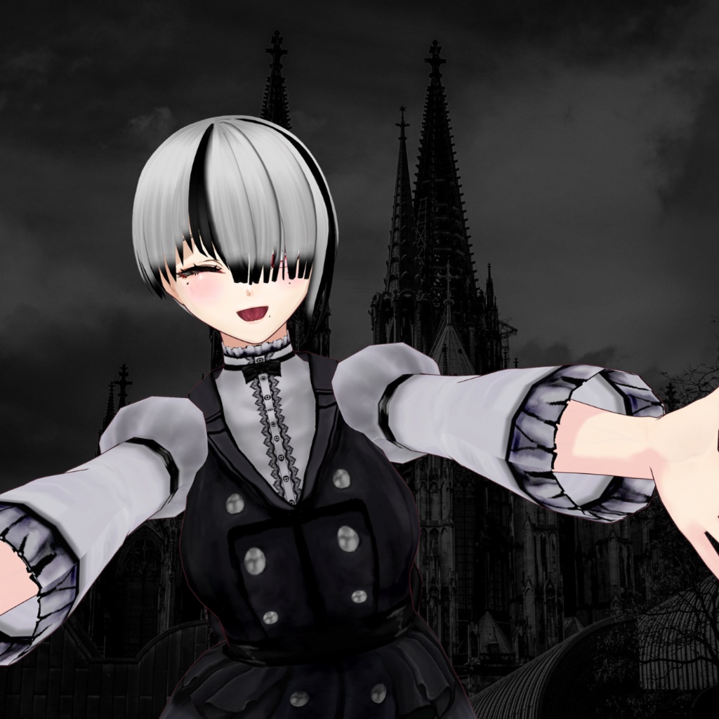 【vroid】グラデーションヘア ヘアプリセット/gradation hair/short hair/hair preset