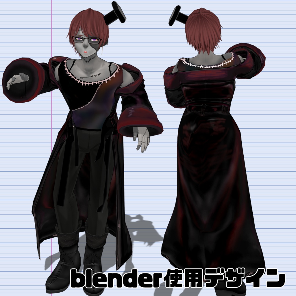 【VRoid】ハロウィン衣装/Halloween/3D model