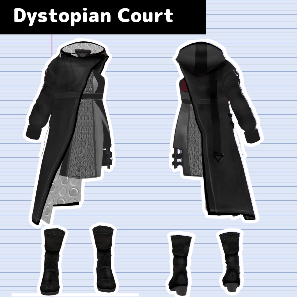 【VRoid】サイバーパンクコート/cyberpunk coat(5色)