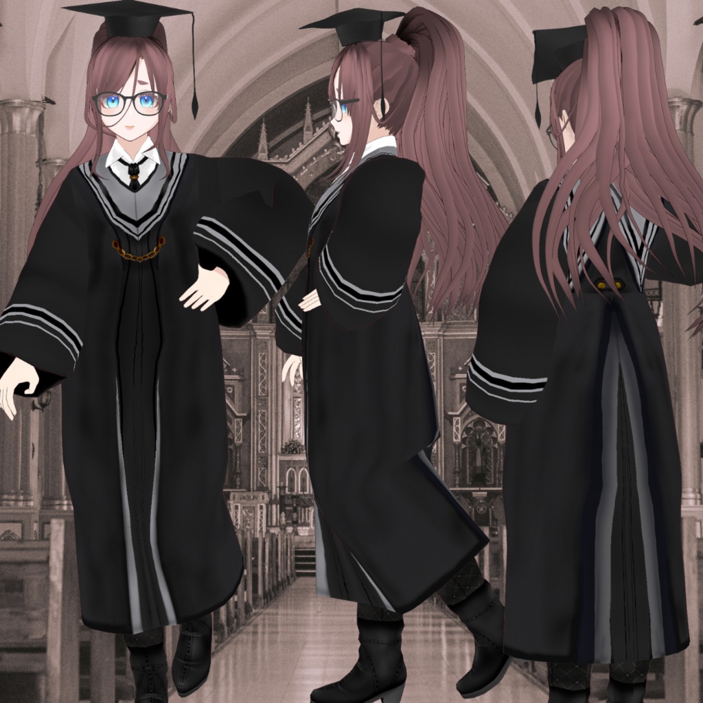 【VRoid】アカデミックガウン/academic gown