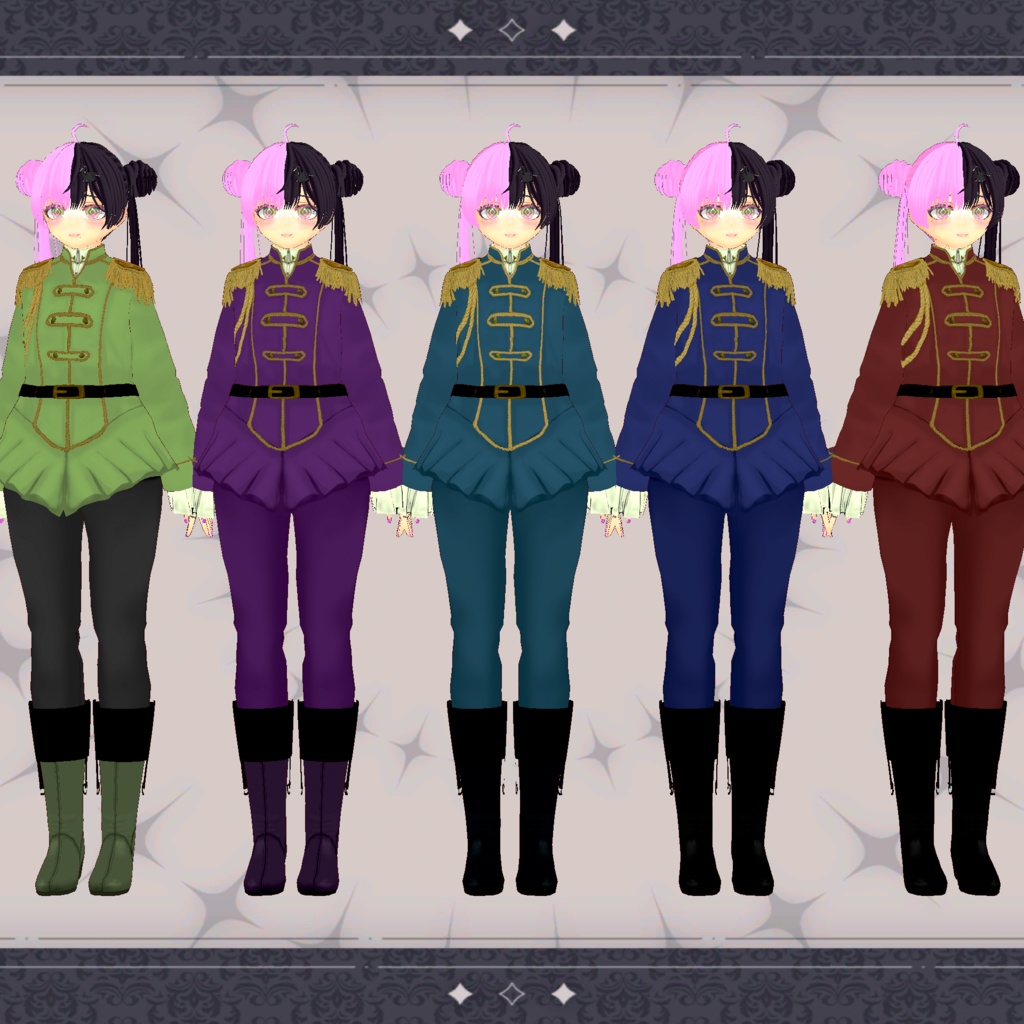 VRoid】アイドル/軍服風/idle/military uniform - ihari shop