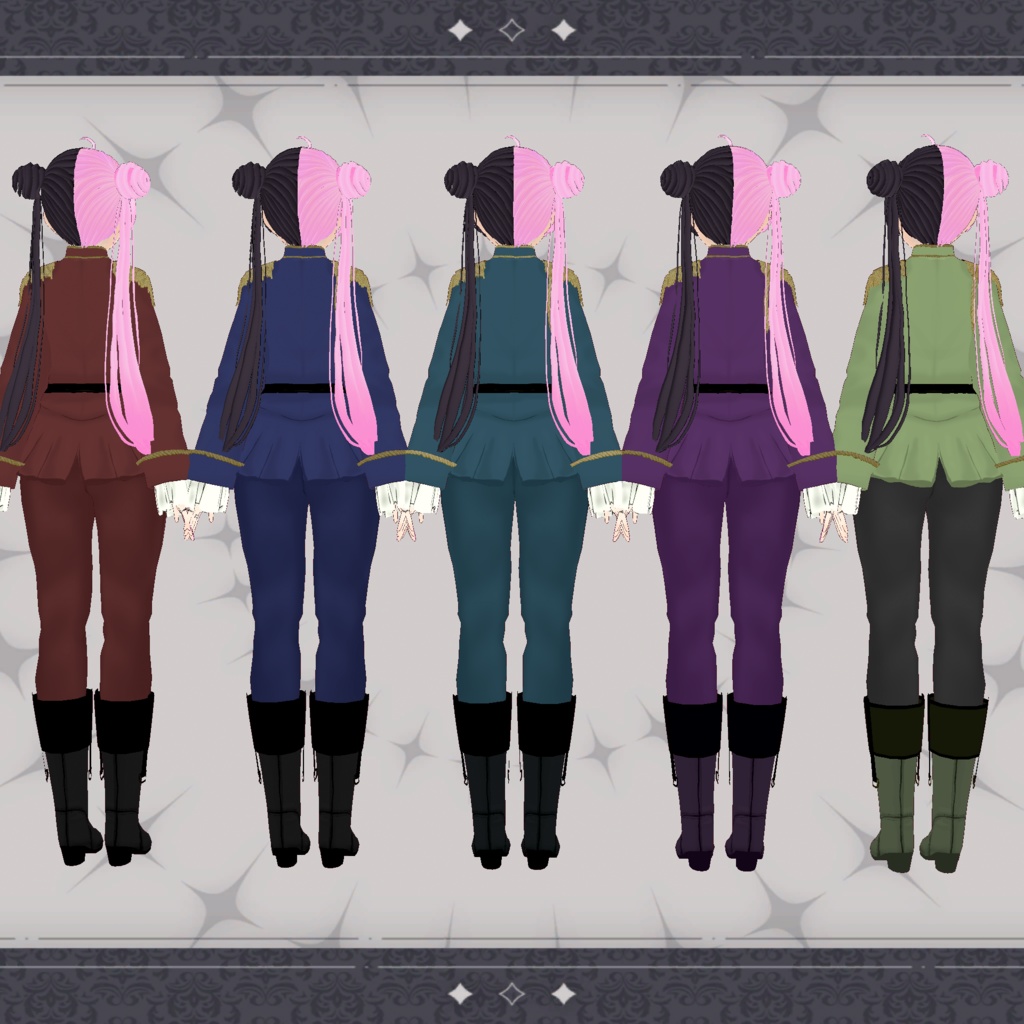 【VRoid】アイドル/軍服風/idle/military uniform