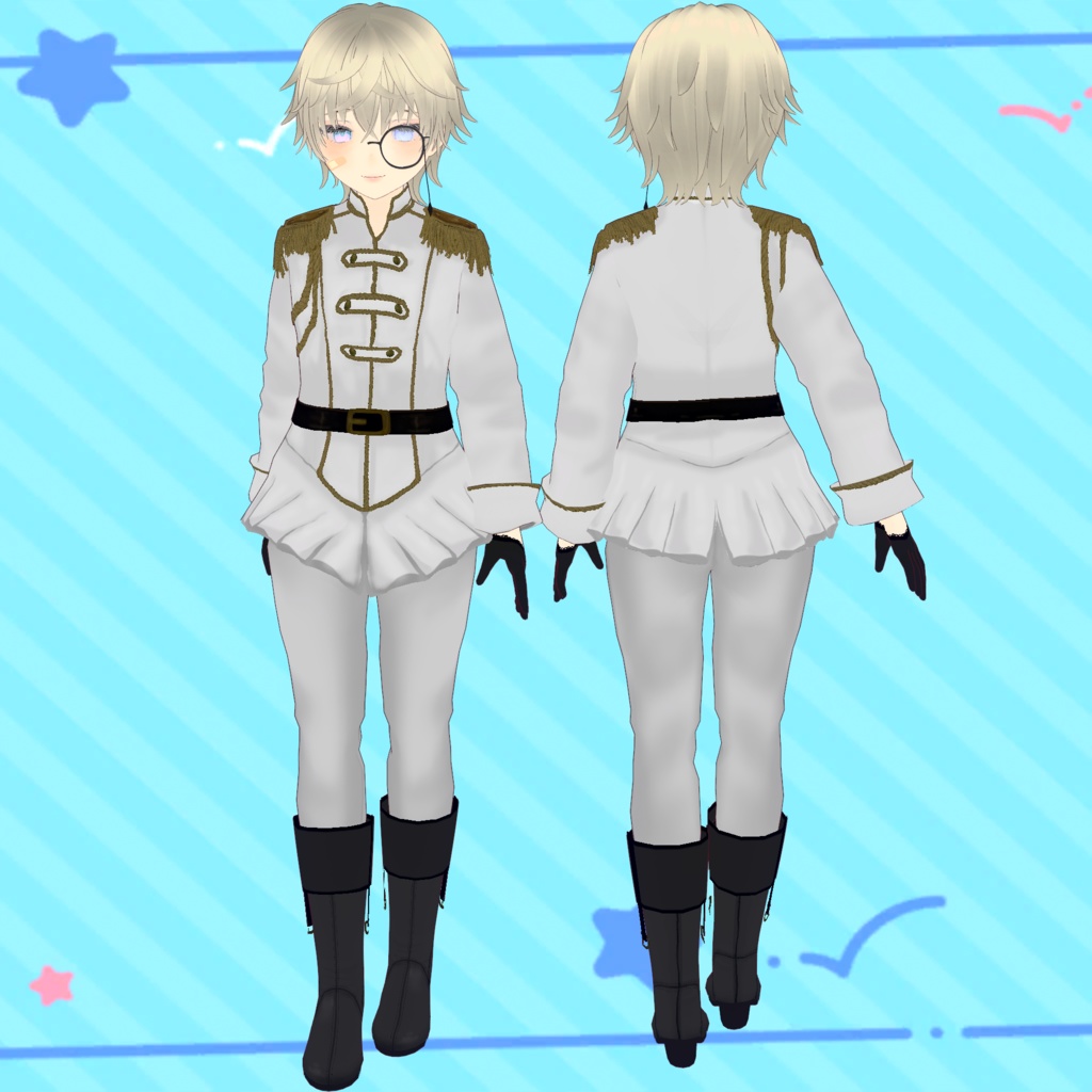 【VRoid】アイドル/軍服風/idle/military uniform