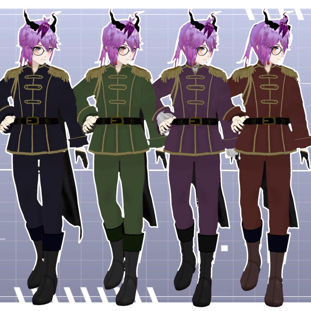 【VRoid】アイドル/軍服風/idle/military uniform