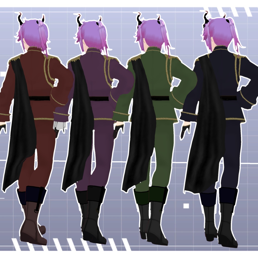 【VRoid】アイドル/軍服風/idle/military uniform