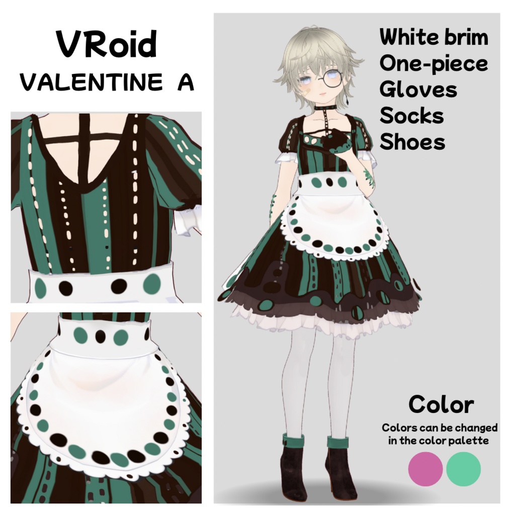 【VRoid】バレンタイン衣装A/B VALENTINE