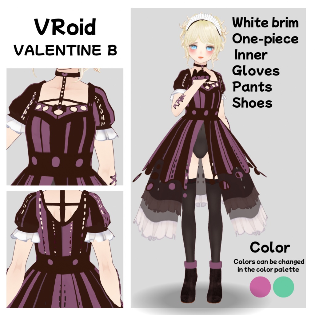 【VRoid】バレンタイン衣装A/B VALENTINE