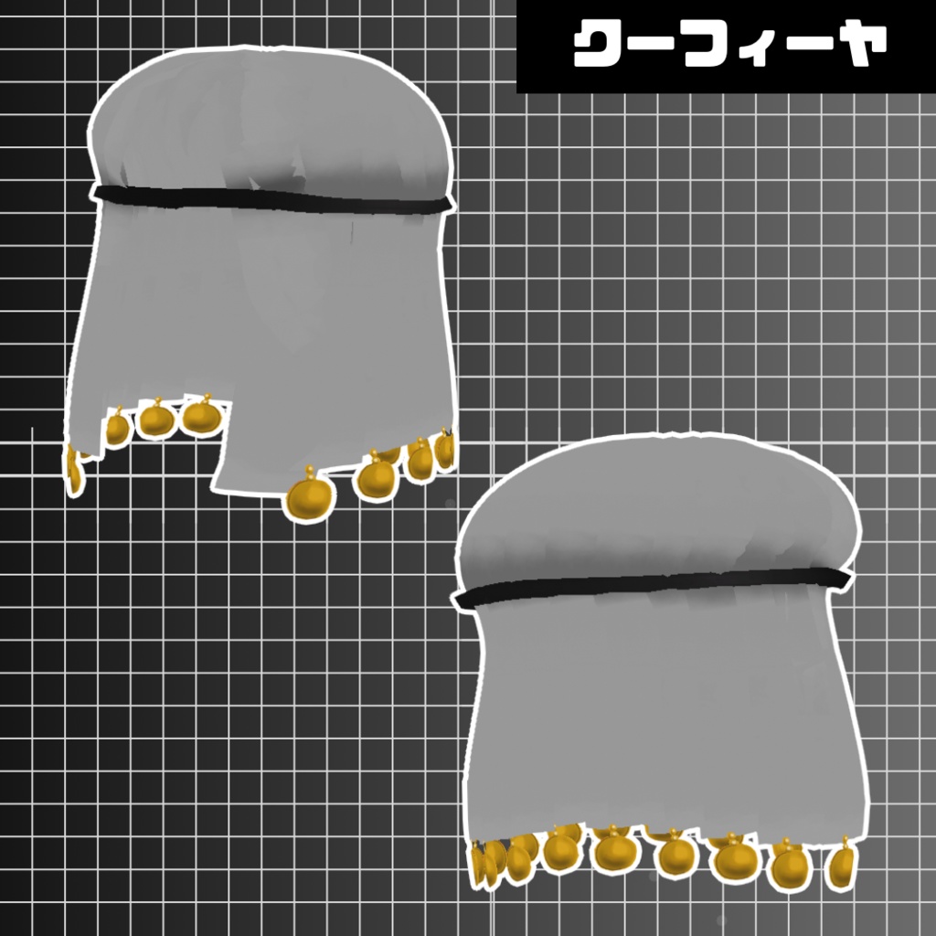 【VRoid】クーフィーヤ/ハネ毛/keffiyeh/hat