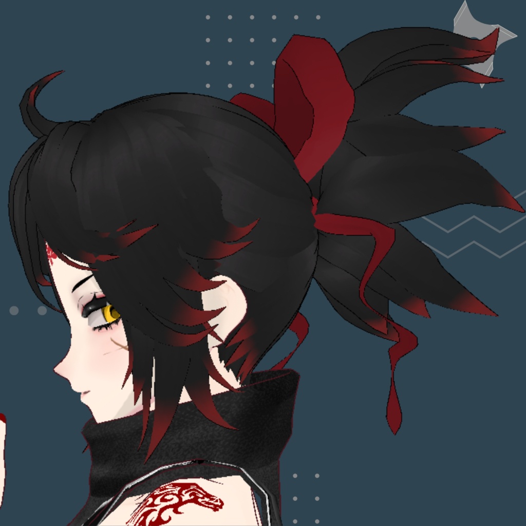 【VRoid】忍髪 ヘアプリセット-Ninja hair-hair preset