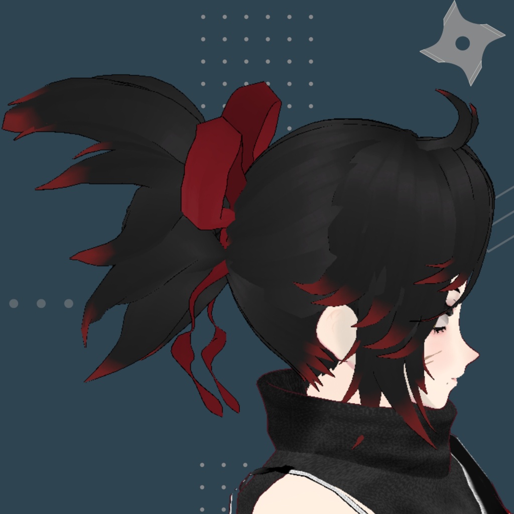 【VRoid】忍髪 ヘアプリセット-Ninja hair-hair preset