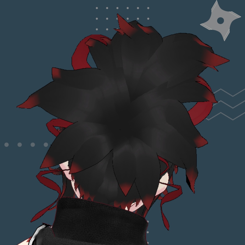【VRoid】忍髪 ヘアプリセット-Ninja hair-hair preset