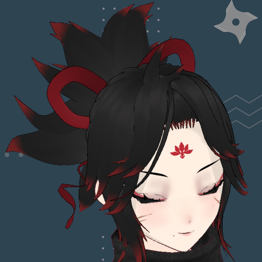 【VRoid】忍髪 ヘアプリセット-Ninja hair-hair preset