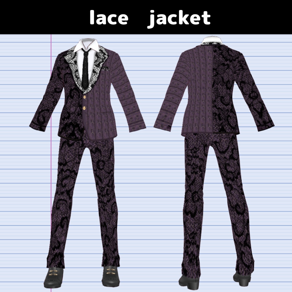 【VRoid】レースジャケット/ lace jacket/男女ok