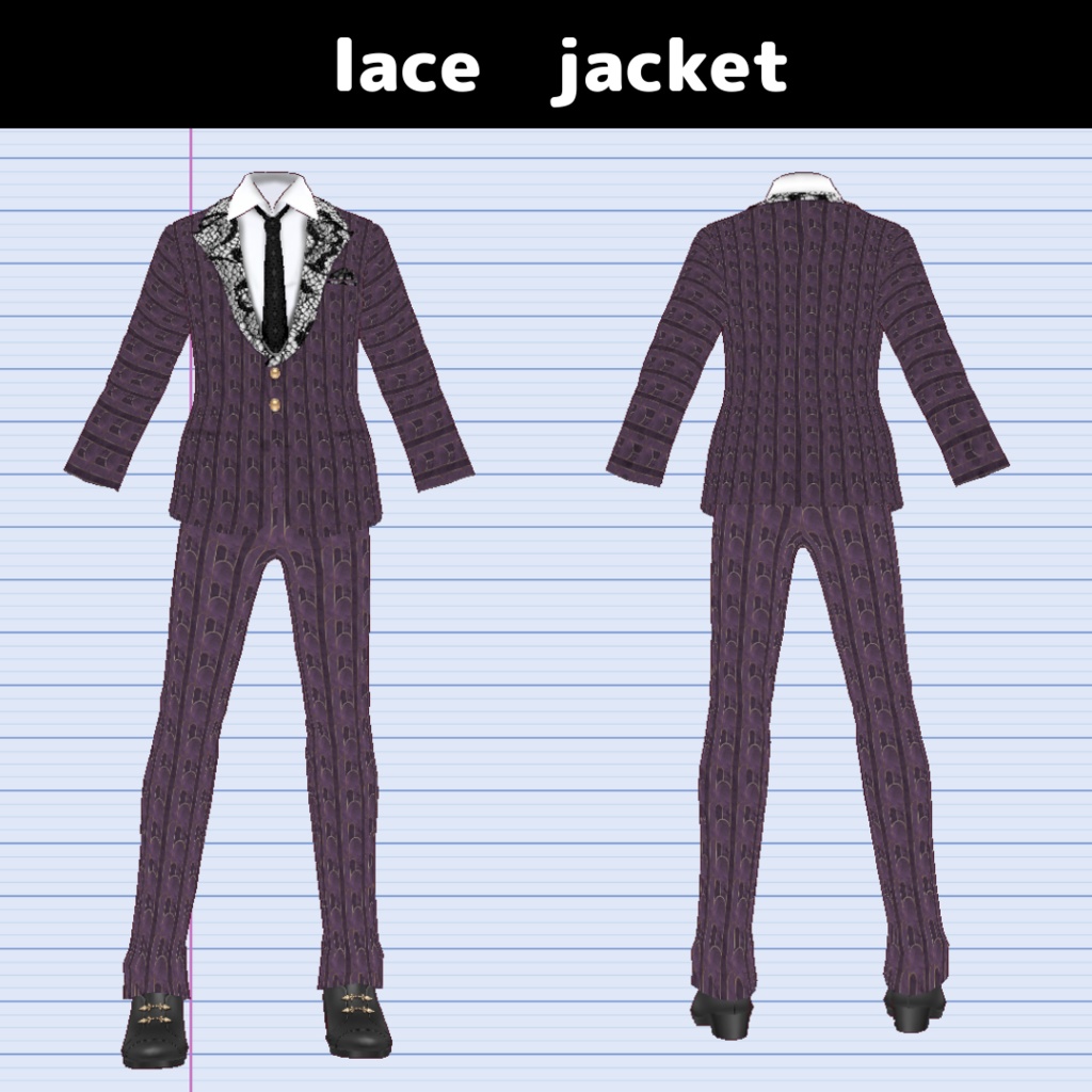 【VRoid】レースジャケット/ lace jacket/男女ok