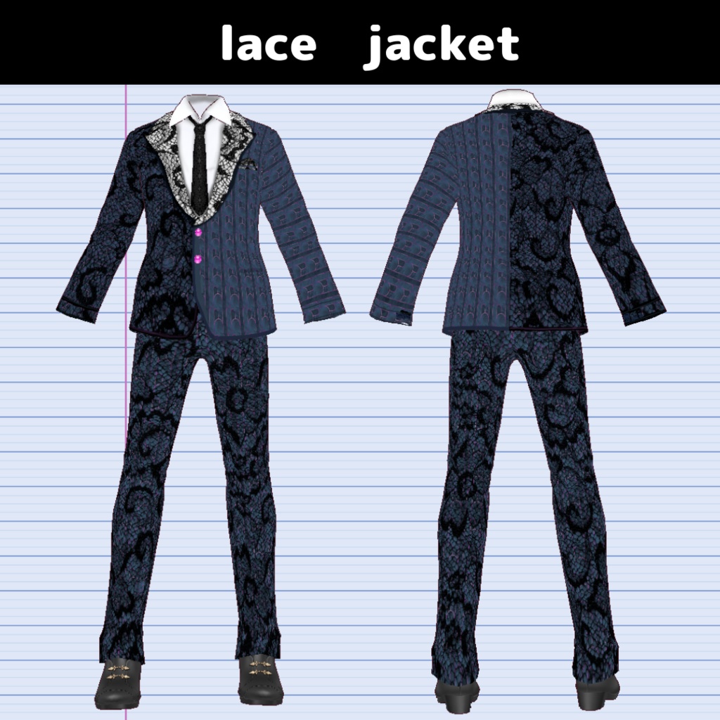 【VRoid】レースジャケット/ lace jacket/男女ok