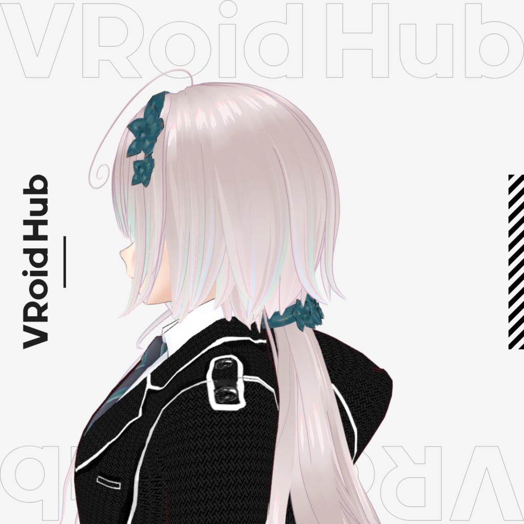 【#VRoid】ロングポニテ ヘアプリセット/long ponytail/hair preset