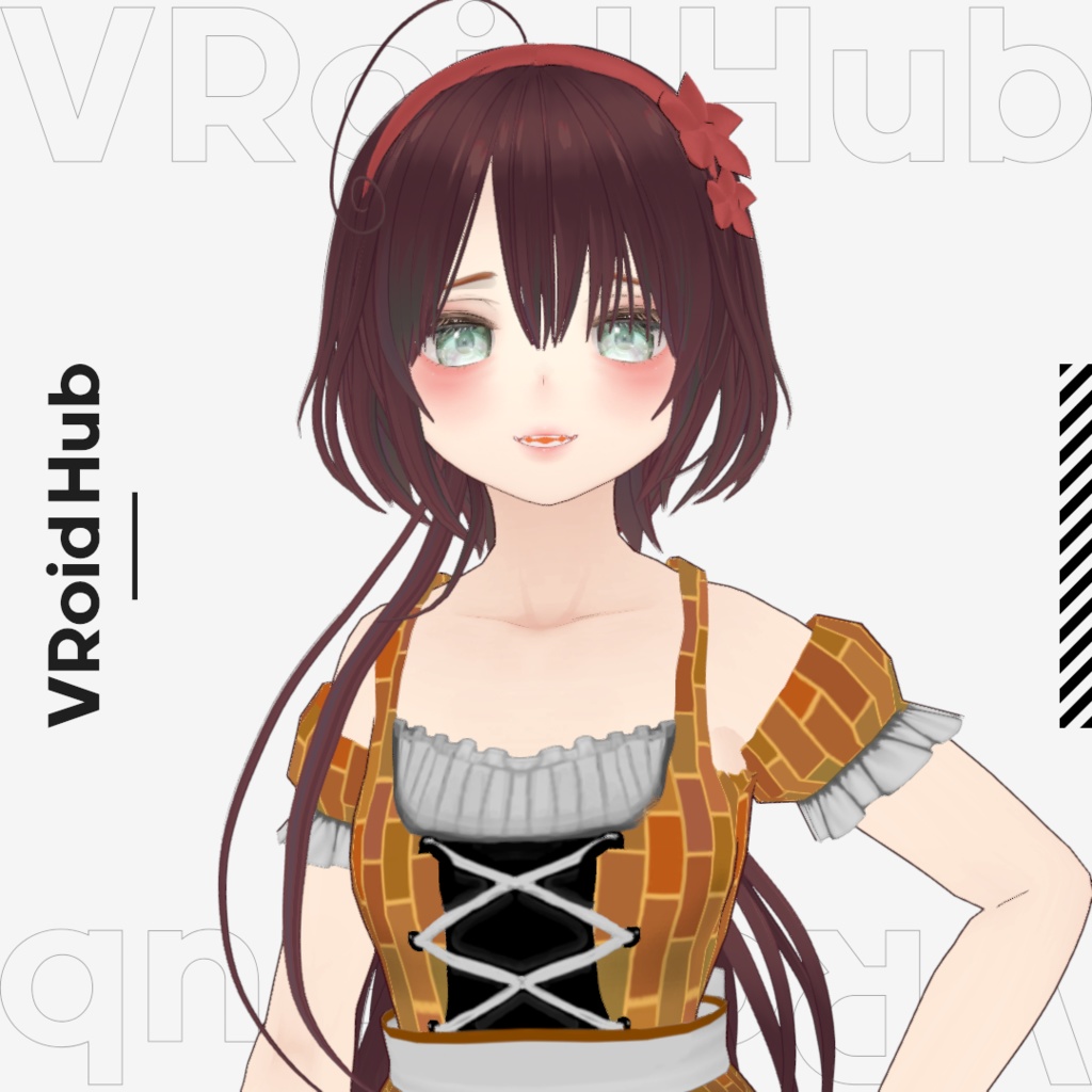 【#VRoid】ロングポニテ ヘアプリセット/long ponytail/hair preset