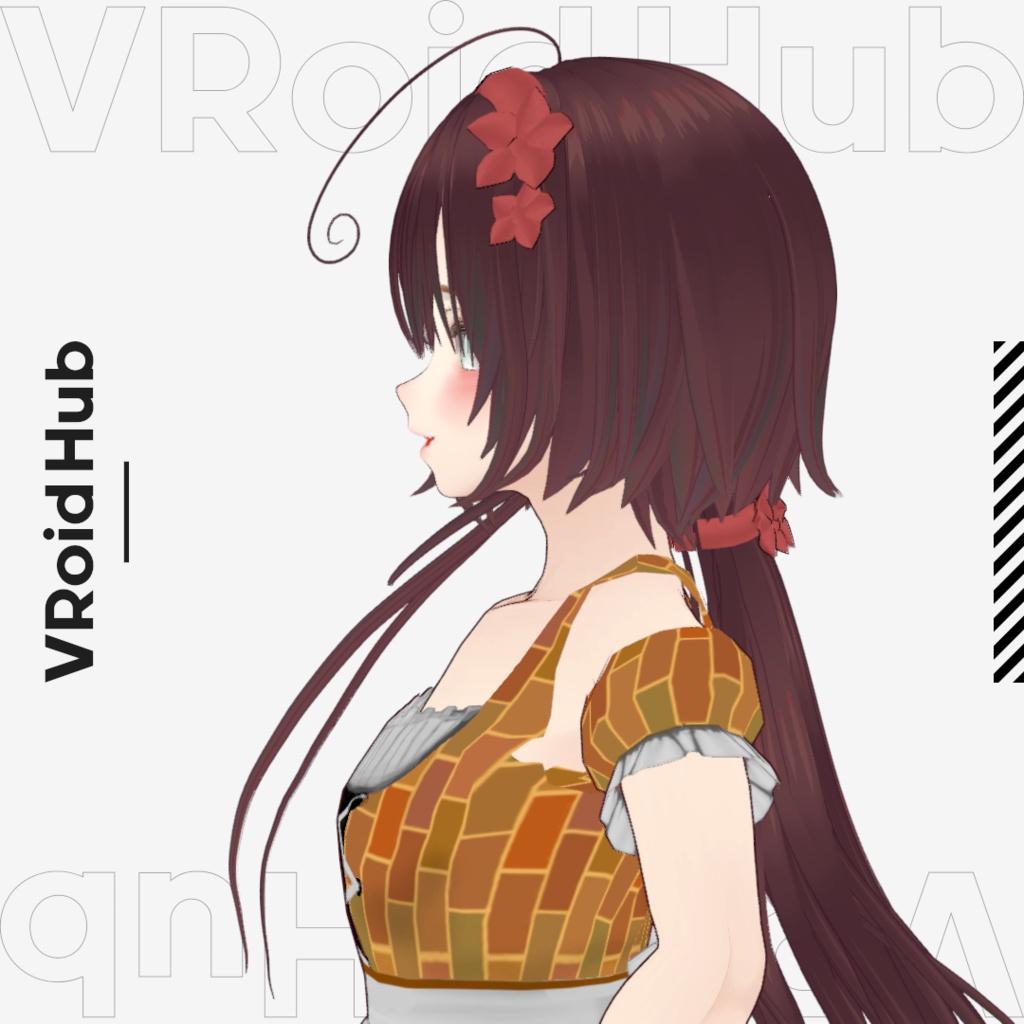 【#VRoid】ロングポニテ ヘアプリセット/long ponytail/hair preset