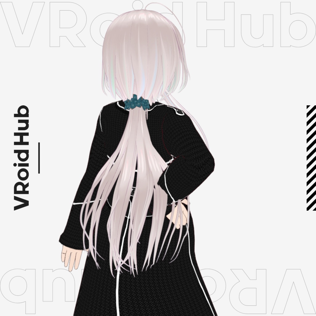 【#VRoid】ロングポニテ ヘアプリセット/long ponytail/hair preset