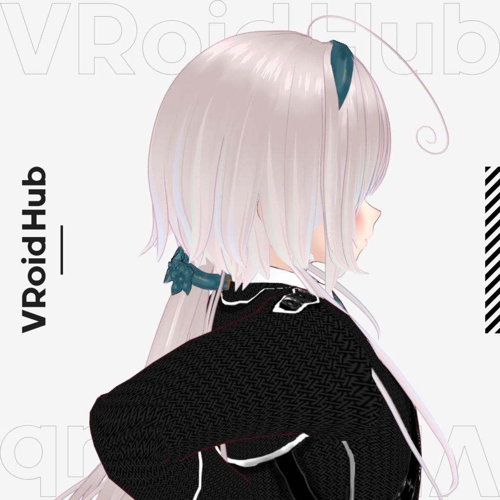 【#VRoid】ロングポニテ ヘアプリセット/long ponytail/hair preset