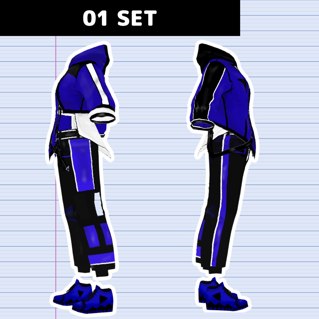 【#VRoid】01号衣装/5SET/4color