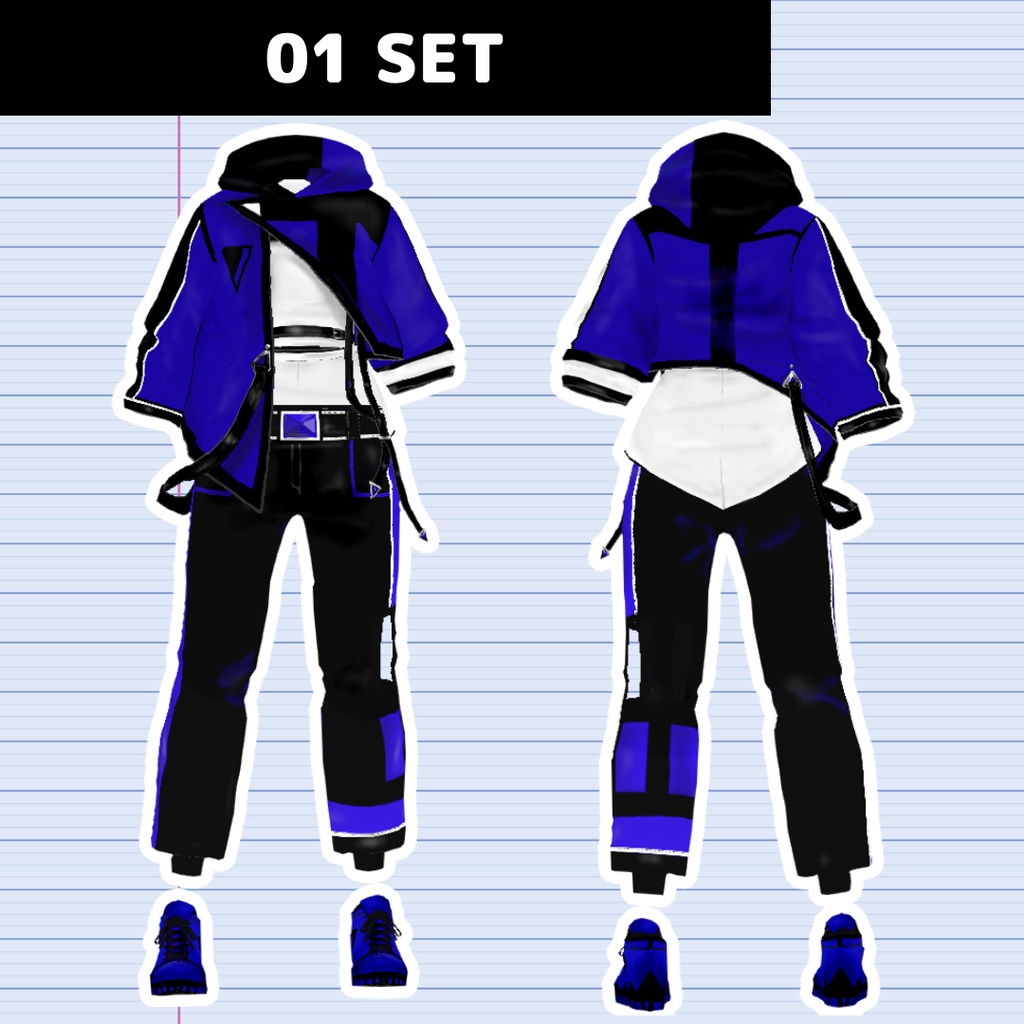 【#VRoid】01号衣装/5SET/4color