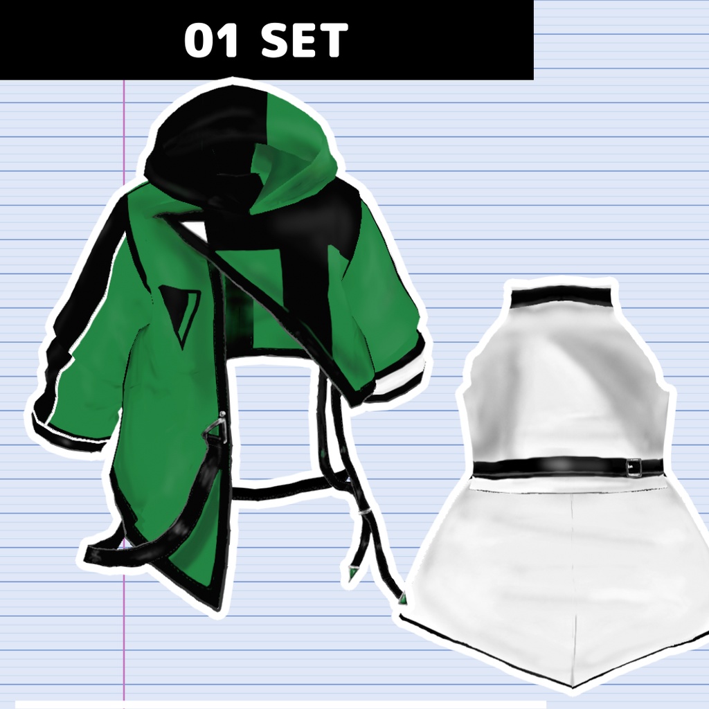 【#VRoid】01号衣装/5SET/4color