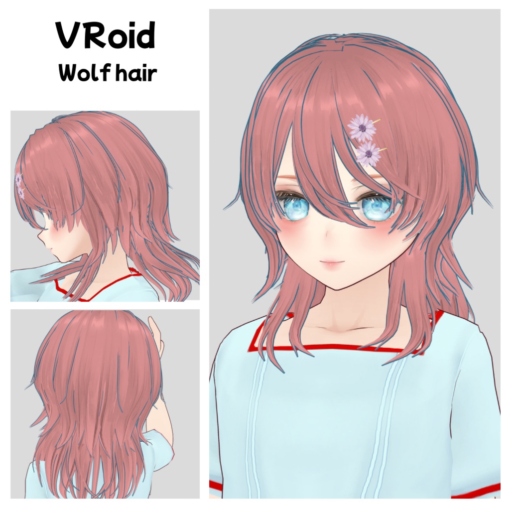 【#VRoid】ウルフヘア/wolf hair preset