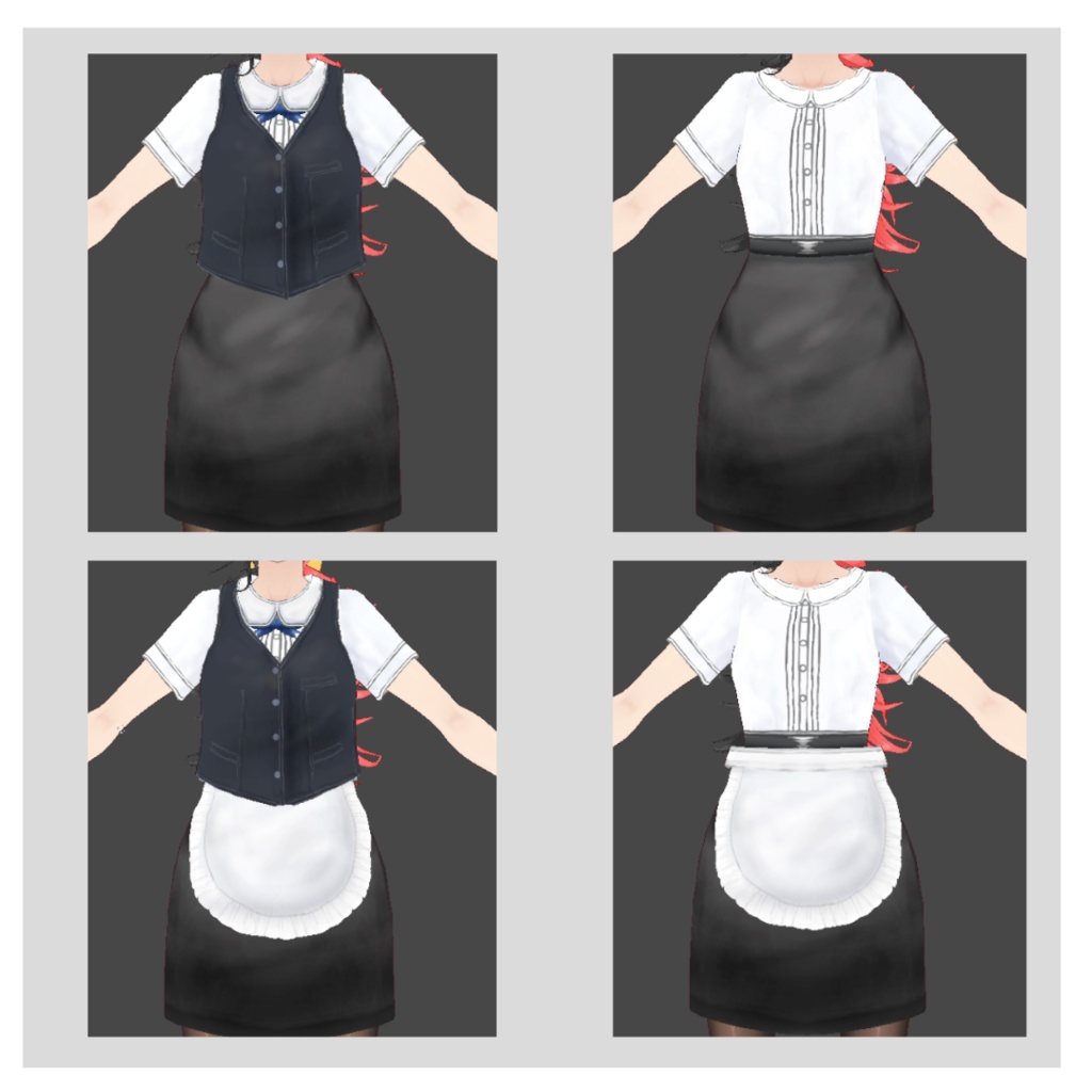 【#VRoid】ウェイトレス/2Design/waitress