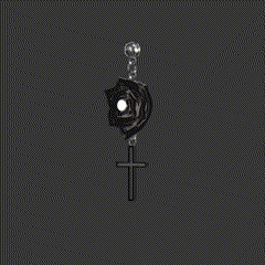 【全アバター対応・全8色】「NOIR ROSE」オリジナル3Dアクセサリー