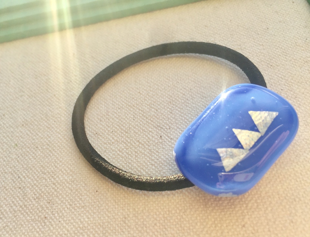 新撰組/水色ガラスヘアゴム/送料無料