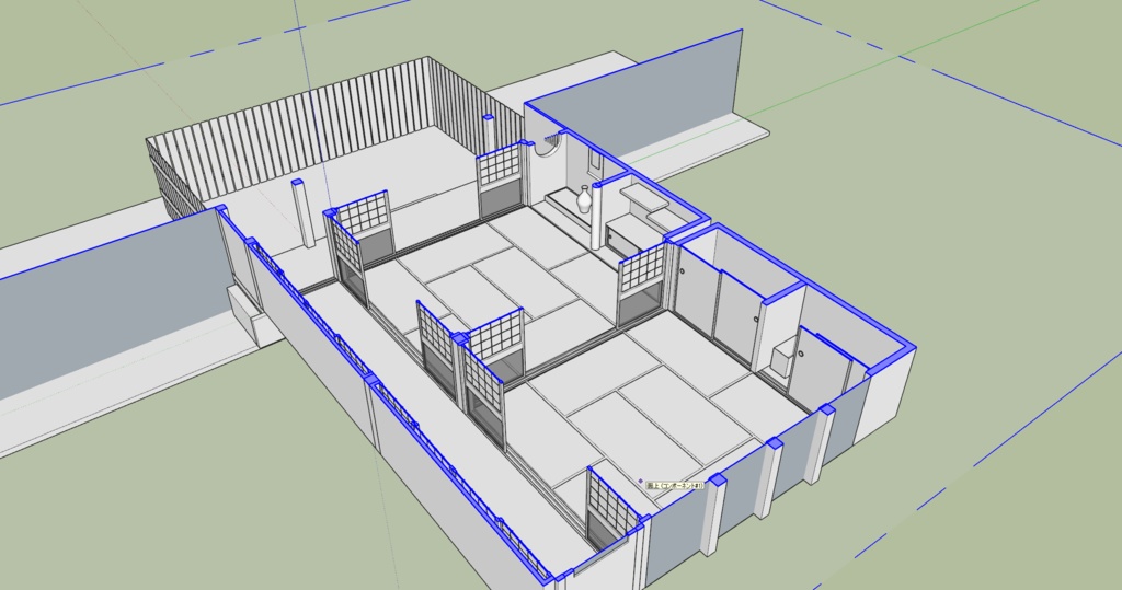 【VRChat想定】和室のモデルデータ