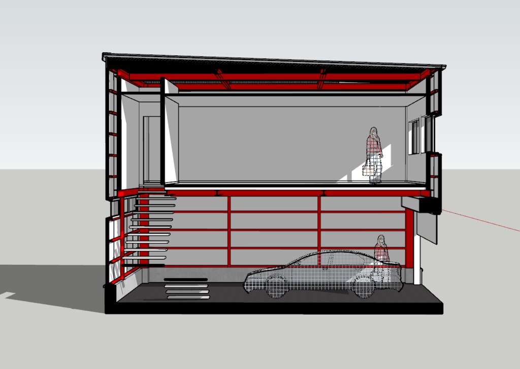 (3Dモデル)VRChat想定 ガレージハウス