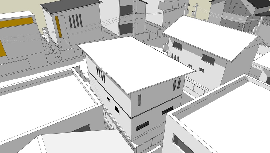 (3Dモデル)VRChat想定よくありそうな家と住宅街