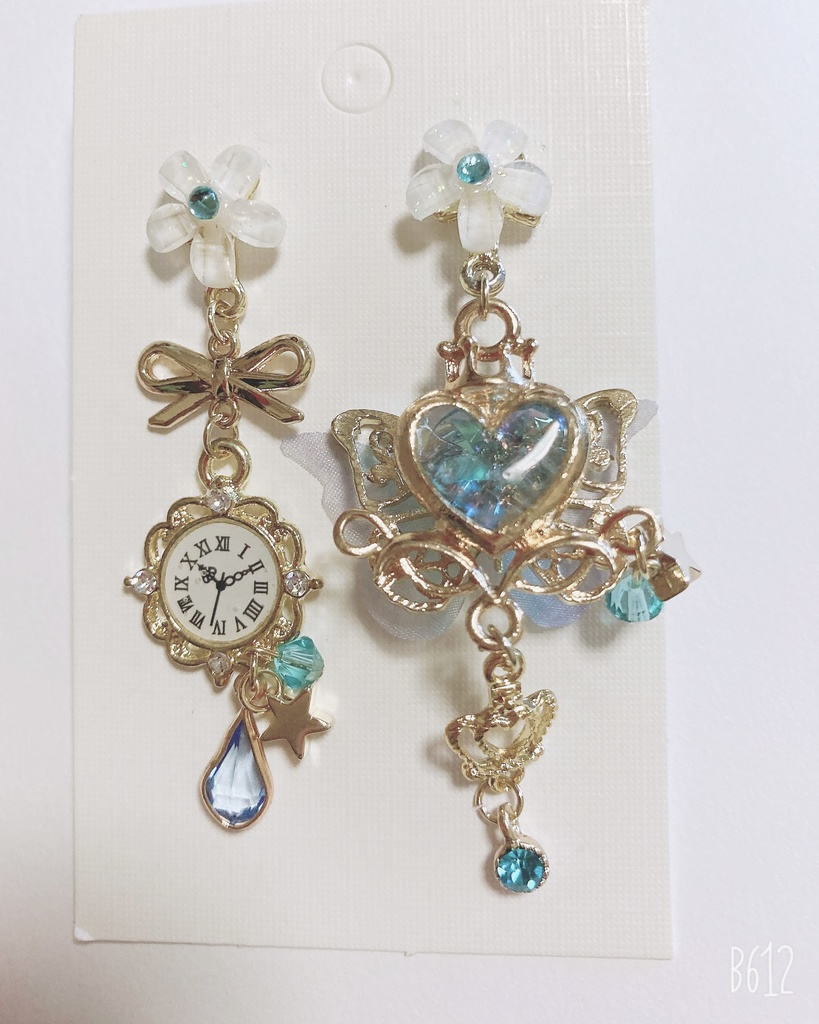 Cinderella girl ハンドメイド　ピアス　スワロフスキー