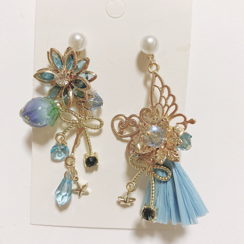 Transparent ハンドメイド　ピアス　スワロフスキー