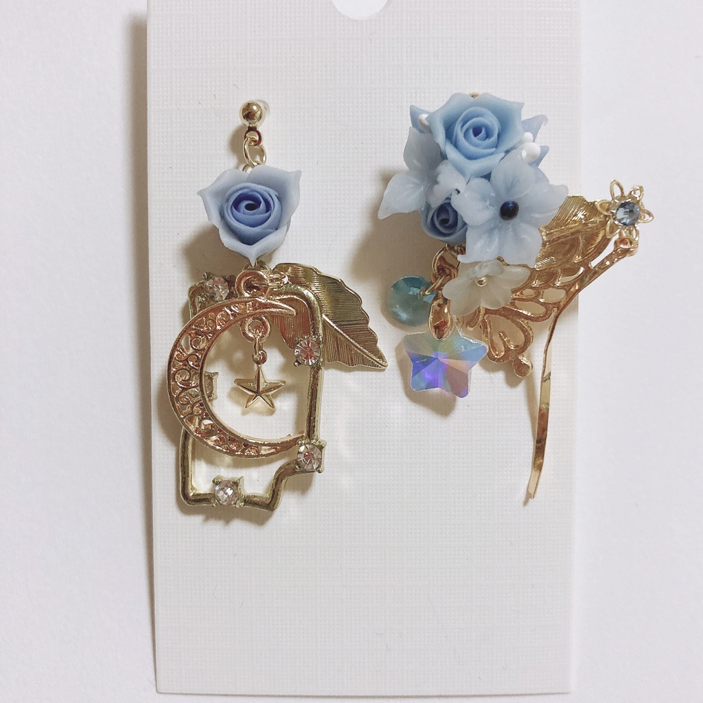 わがままの結晶　ハンドメイド　ピアス　スワロフスキー