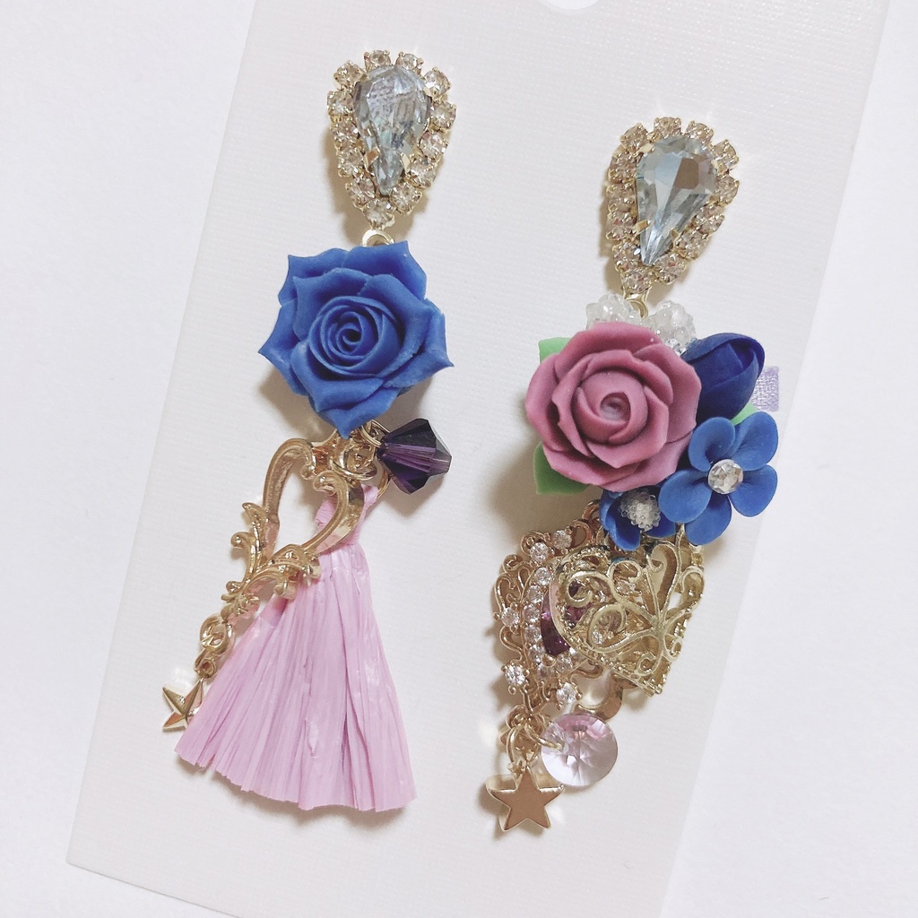 Re : start  ハンドメイド　ピアス　スワロフスキー