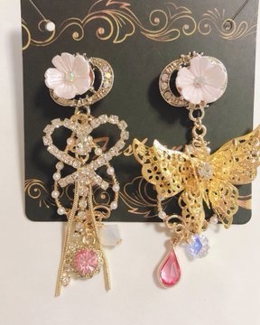 夢綺羅星　ピアス　ハンドメイド