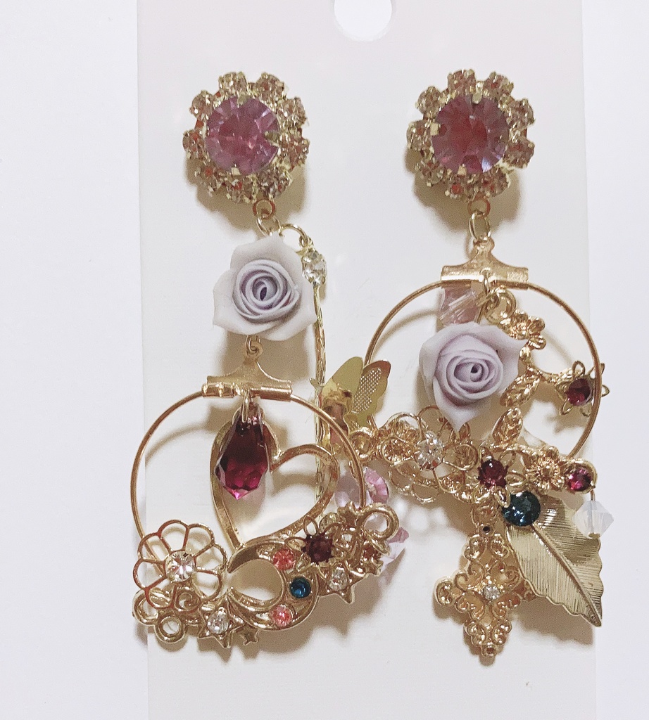 relation ハンドメイド　スワロフスキー　ピアス