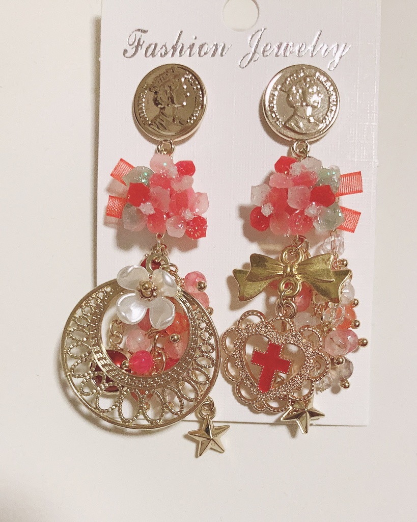 走り出す恋の歌　天然石ピアス　ハンドメイド ピアス