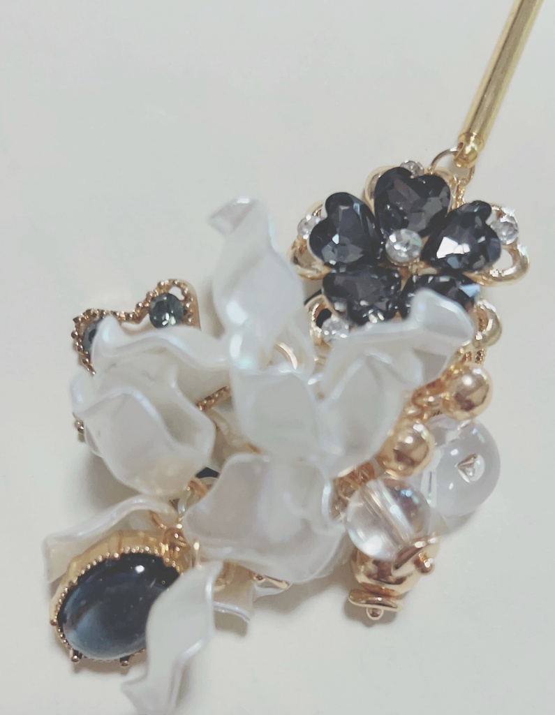 Only for you 薔薇のかんざし　ヘアアクセ　ジャラジャラ簪